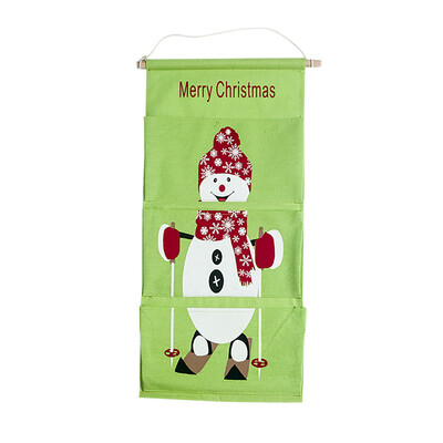 

Siaonvr Christmas Decoration Storage Canvas Hanging Bag Door Decoration Storage Bag