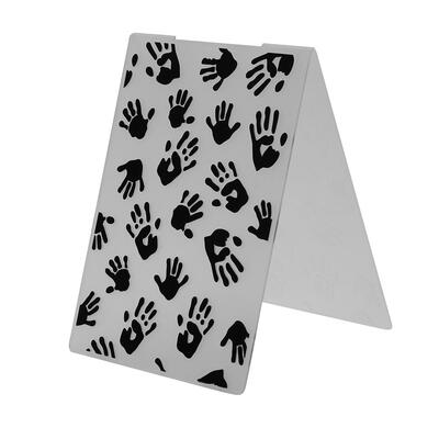 

1pc Palm Handprint Plastic Embossing Folder Template For Scrapbooking DIY