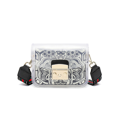 

Shangxin Baonu Summer Jelly Pack PVC Transparent Xiaofang Baowu Korean Baitao Inclined Bag ins