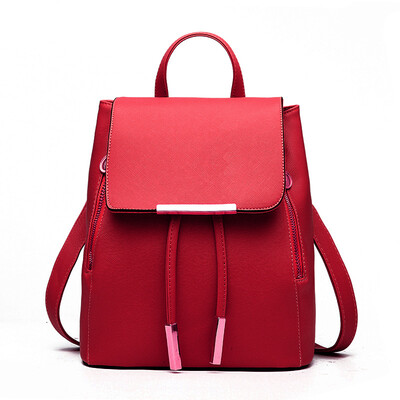 

2017 Top-handle Backpacks School Bags For Teenagers Girls Women Backpack High Quality PU Leather Mochila Escolar