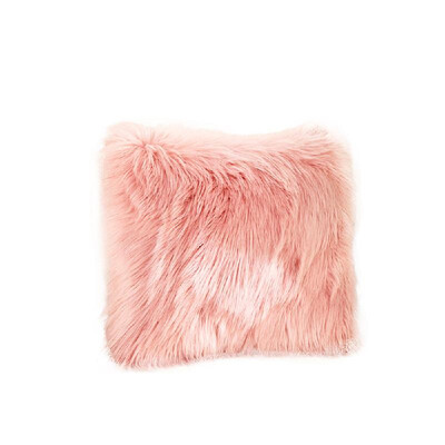 

Fluffy Solid Color Warm Soft Plush Pillow Case Waist Throw Cushion Covers Square 450x450mm Pillowcase Sofa Home Decor