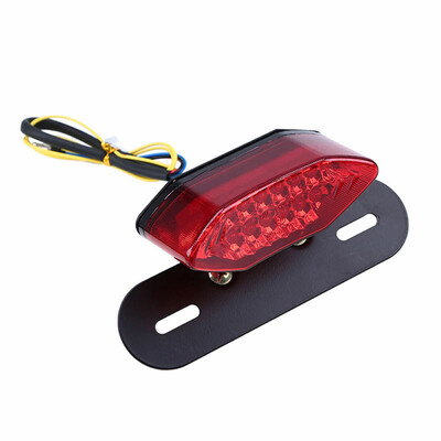 

Red 20LED Motorcycle Tail Turn Signal Brake License Plate Integrated Light CA