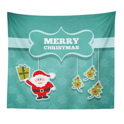 

Toponeto Art Home Decor Hanging Tapestry Wall Christmas Textile Blanket Santa Claus