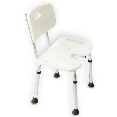 

Bathroom Shower Bench Adjustable Height Medical Shower Tub Stool with Back Lightweight Bath Shower Seat Bathroom Safety Anti-slip