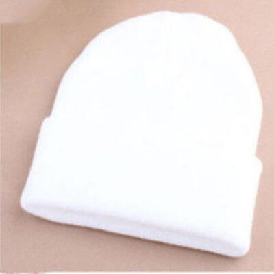 

Fashion Men\s Women Solid Color Beanie Knitted Hip-Hop Winter Warm Dance Hat
