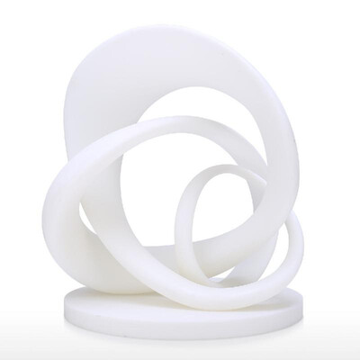 

Twirling Abstract Line 3D Printed Sculpture Originally Designed Home Decoration Desk Decor Perfect Gift White