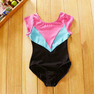 

Kids Girls Gymastics Leotard Dance Ballet Training Bodysuit Dancewear One Piece