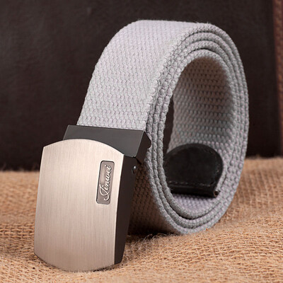 

Canvas Men belt high quality Alloy Automatic buckle belt youth Men&Women outdoor casual cowboy pants belt 110-140cm
