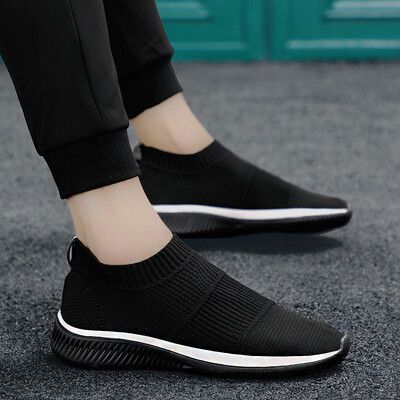 

Mens shoes fashion versatile canvas shoes fashion breathable one pedal lazy socks tide shoes