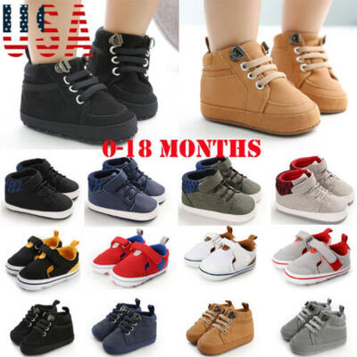 

Infant Baby Boy Girl Soft Sole Crib Newborn Non-slip Shoes Sneaker 0-18 Months