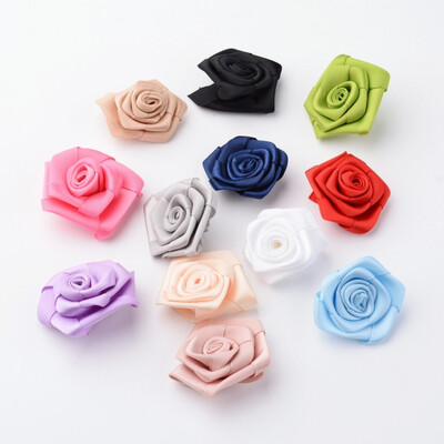 

Handmade Ribbon Woven Costume Accessories Flower Mixed Color 3043x1014mm about 12pcsset
