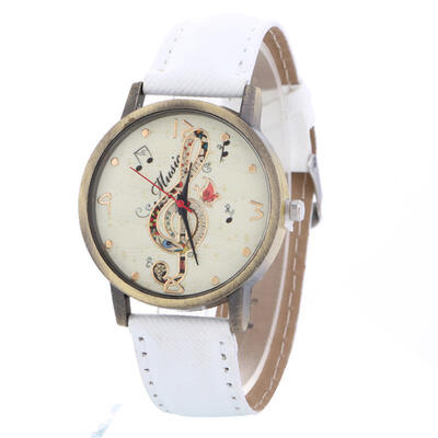 

2019 Reloj Mujer Women Watch Music Note Design Fashion Leather Band Analog Quartz Watch Ladies Luxury Dress Watches Gift