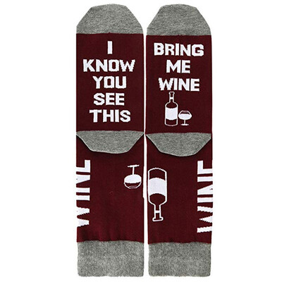 

Men Women If You Can Read This Letter Funny Food Print Crew Socks Winter Socks