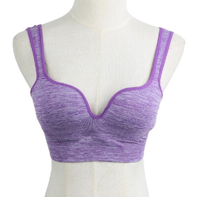 

Fashion Women Sports Bra Padded Seamless Cropped Top Gym Bra Yoga Vest