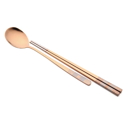

Portable Stainless Steel Tableware Travel Picnic Cutlery Chopsticks Spoon Set