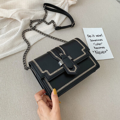 

Summer womens bag new fashion 2019 summer small fresh Korean version 100 lap shoulder slanted fashion chain bag