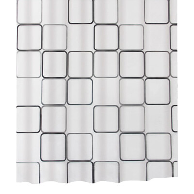 

Waterproof Decor Printed PEVA Shower Curtain Thickened Bathroom Decor 6FT