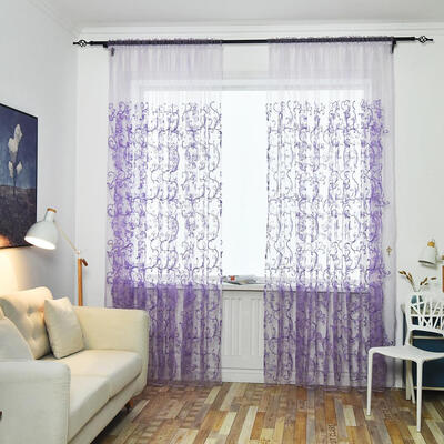 

1x25m Embroidery Curtain Yarn Bedroom Living Room Tulle Window Curtain