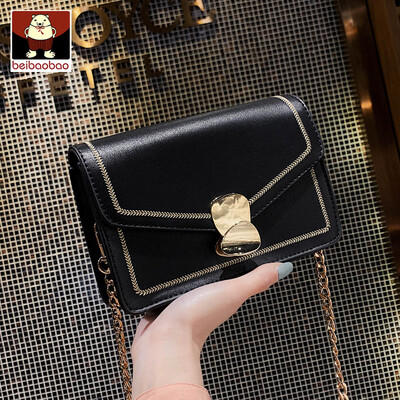 

Ins on the new small bag women 2019 new tide foreign style simple fashion ins super fire chain messenger bag