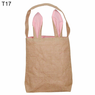 

Easter Lovely Rabbit Ears Cotton Linen Single Handle Gift Tote Bag Handbag