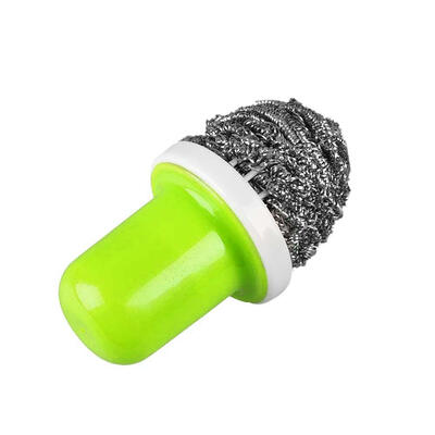 

Round Cleaning Brush Replaceable Wire Ball Dishwashing Brushes with Handle