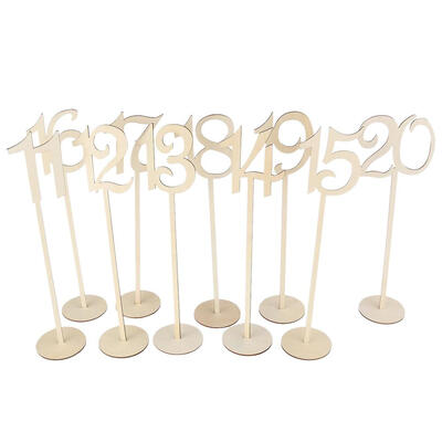 

10pcs Wood Wedding Table Seat Number Place Cards Ornament Craft Home Decor
