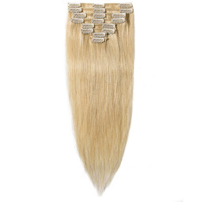 

100 Real Human Hair Clip in Human Hair Extensions Full Head Hair Extensions Remy Human Hair Silky Straight 8 Pieces