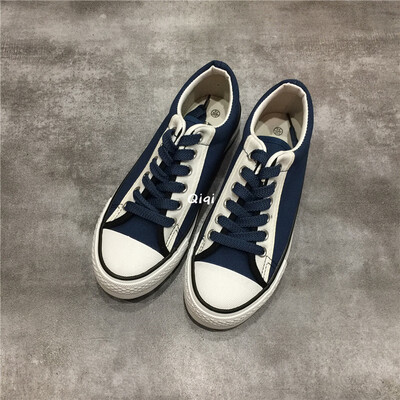

Canvas shoes female students Korean version of ulzzang port wind plate shoes women in spring 2019 new