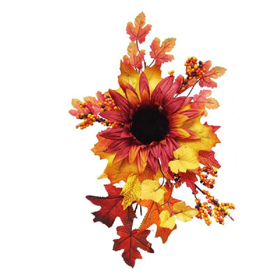 

Artificial Hanging Flower Natural Artificial Plants Wall Fence Realistic Fake Sunflower Flower Autumn Fall Flower for Christmas Pa