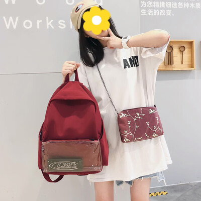 

Schoolbag Woman Korean version of ulzzang high school students in junior high school inswind backpack ancient feeling simple shoul