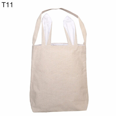 

Easter Lovely Rabbit Ears Cotton Linen Single Handle Gift Tote Bag Handbag