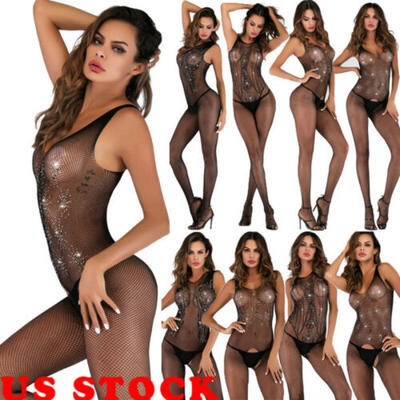 

Women Sexy Mesh Pantyhose Body Stockings Fishnet Thigh High Tights Hosiery US