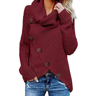 

Women Winter Turtleneck Sweater Warm Long Sleeve Solid Tops Casual Outwear Loose