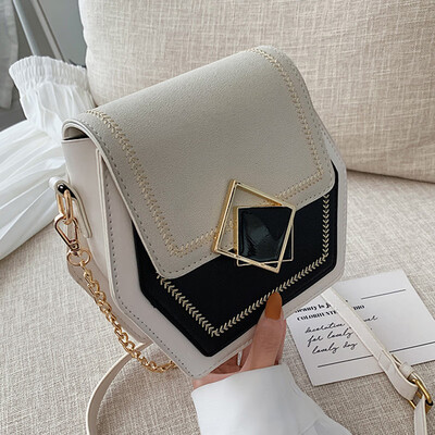 

Summer small fresh bag woman 2019 new Korean version 100 single shoulder oblique bag fashion chain small square bag