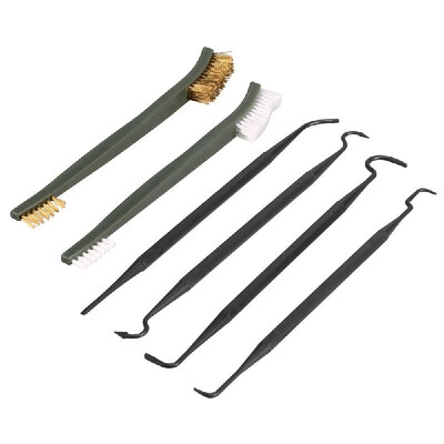

6 PCS Hunting Barrel Cleaning Kit 35738cal 9MM Brush Kit Hunting Gear Cleaning Tool Set with Storage Box