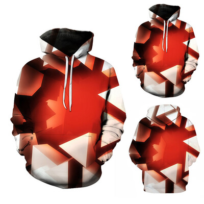 

Toponeto Mens New Fashion Casual 3D Creative Print Long-Sleeved Hooded Sweater Coat