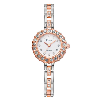 

Fashion ladies alloy bracelet watch Korean casual rhinestone fine strap quartz watch