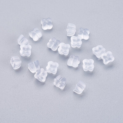 

Silicone Ear Nuts Earring Back Clear 5x5x35mm Hole 06mm about 500pcsbag