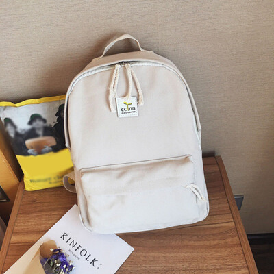 

Fashion Simple Solid Color Canvas Bag Backpacks For Women Travel Bag Casual Girls Teeage Schoolbag Preppy Mochila 2019 New