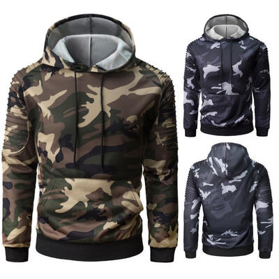 

Camouflage Mens Hoodies Sweatshirt Ladies Hooded Sweater Tops Jumper Pullover
