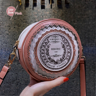 

Beibaobao Round Fashion Bags PU Leather Messenger Women Bags Hollow Out Crossbody Packages Female Circular Shoulder Bags