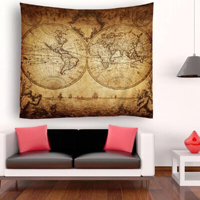 

Tapestry Wall Hanging World Map Tapestries Wall Decorative Tapestry for Bedroom Living Room Dorm 512"X591