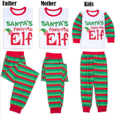 

Family Matching Christmas Pajamas Parent-child Sleepwear Sets Xmas Outfit Suit