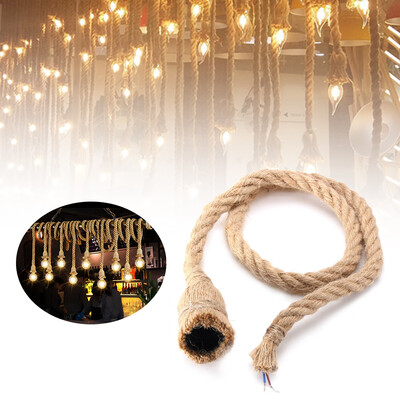 

Industrial Pendant Light E27 Base 1M Long Retro Vintage Hanging Rope Lamp Ceiling Light Holder for Restaurant Cafe Bar without bu