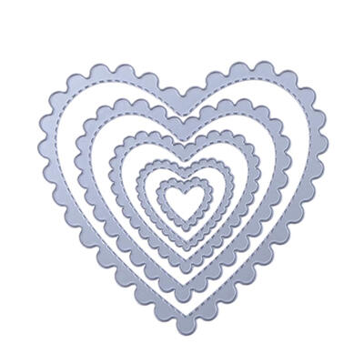 

4pcs Love Heart Cutting Dies DIY Metal Stencils for Scrapbook Emboss Decor