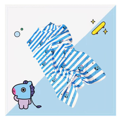 

Cute Cartoon Single-sided Printing Absorbent Face Towel Cotton Small Handkerchief 36 745 cm ARMY Cute Gift