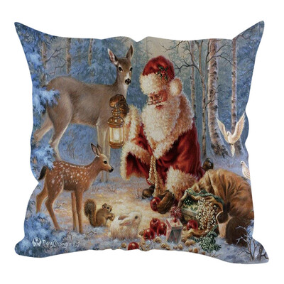 

Tailored Christmas Pillow Cover Pillowcases Decorative Sofa Cushion Cover 45x45cm