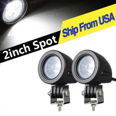 

2inch LED Pods Work Lights Spot Round Backup Lamp Motorcycle 4WD ATV Driving 10W