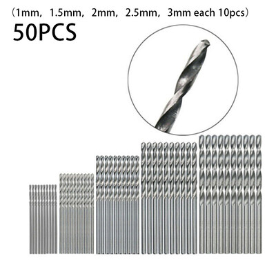 

50x Silver HSS High Speed Steel Drill Bit Set Tool 1152253mm High Hardness