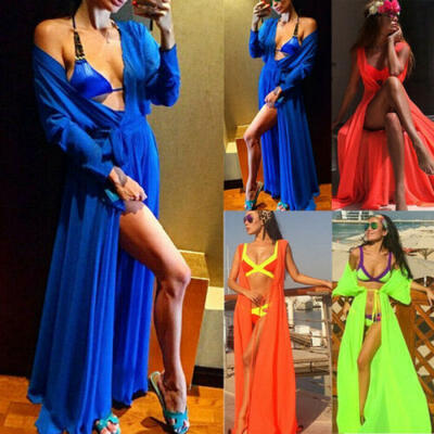 

US STOCK Women Swimwear Bikini Cover Up Beach Maxi Wrap Skirt Sarong Pareo Dress
